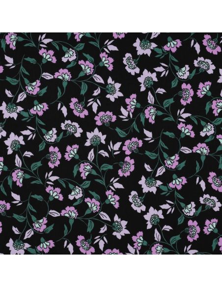 Zware stretch viscose stof Rosella - Zwart