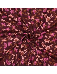 Zware stretch viscose stof Rosella - Bordeaux