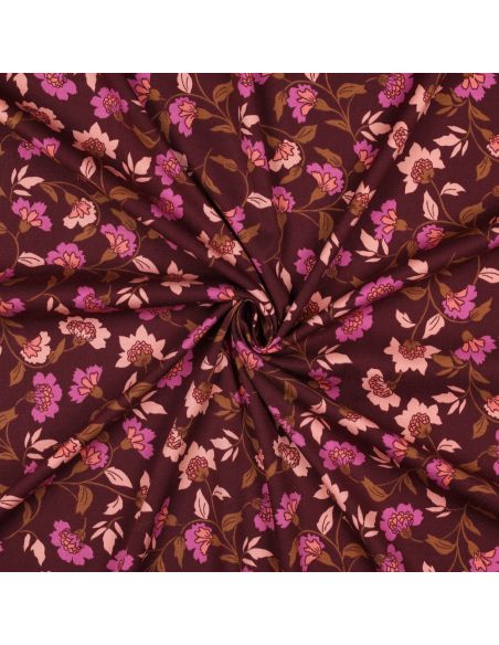Zware stretch viscose stof Rosella - Bordeaux