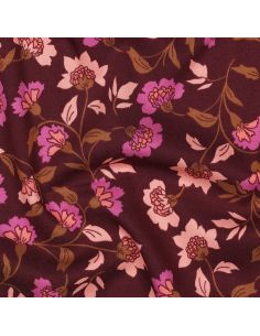 Zware stretch viscose stof Rosella - Bordeaux 2