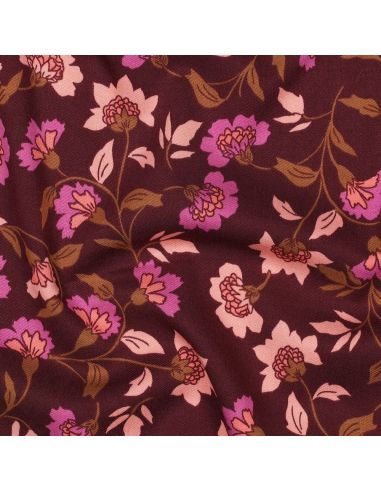 Zware stretch viscose stof Rosella - Bordeaux