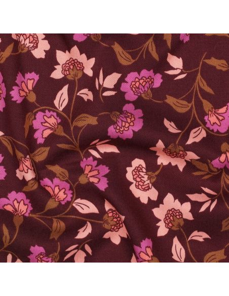 Zware stretch viscose stof Rosella - Bordeaux