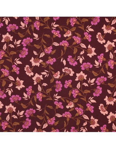 Zware stretch viscose stof Rosella - Bordeaux