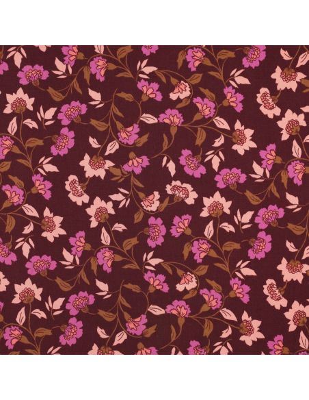 Zware stretch viscose stof Rosella - Bordeaux