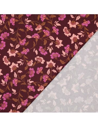 Zware stretch viscose stof Rosella - Bordeaux
