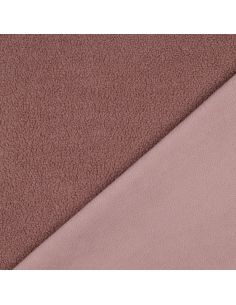 Dubbelzijdige Teddy-fleece stof - Blush