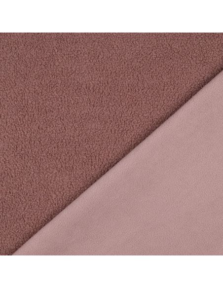 Dubbelzijdige Teddy-fleece stof - Blush