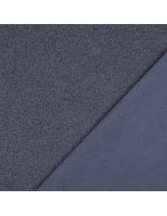 Teddy dubbelzijdige fleece stof - Jeans