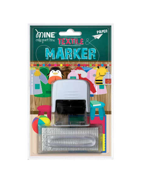 Aanpasbare stempel voor kleding en boeken Mine