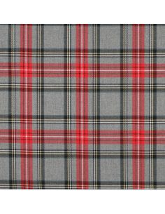 Schotse tartan stoffen - Rood en grijs 2