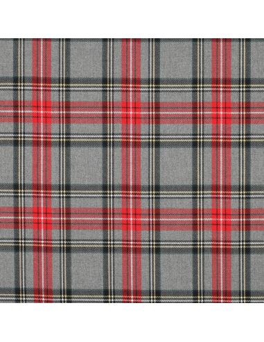 Schotse tartan stoffen - Rood en grijs