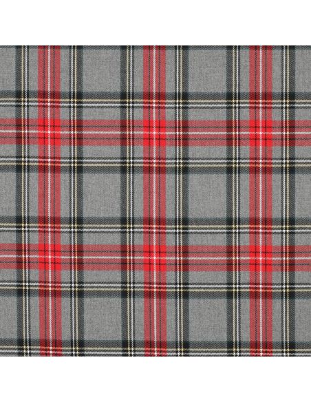 Schotse tartan stoffen - Rood en grijs