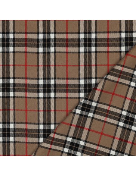 Schotse tartan stoffen - Camel
