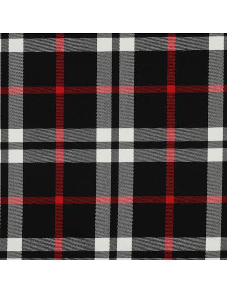 Schotse tartan stoffen - Zwart, wit en rood