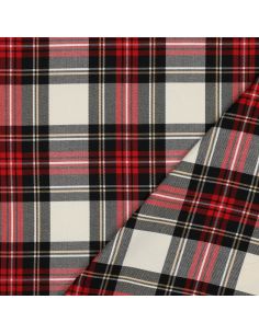 Schotse tartan stoffen - Zwart, rood, geel en wit