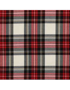 Schotse tartan stoffen - Zwart, rood, geel en wit 2
