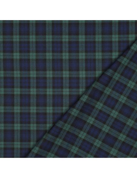 Schotse tartan stoffen - Zwart, blauw en groen