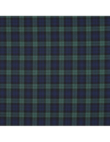 Schotse tartan stoffen - Zwart, blauw en groen