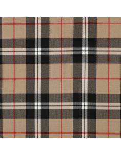 Schotse tartan stoffen - Camel en zwart 2