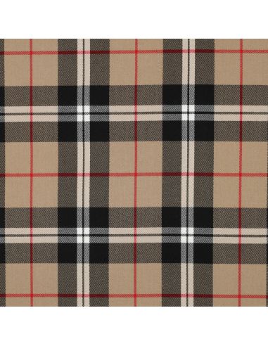 Schotse tartan stoffen - Camel en zwart