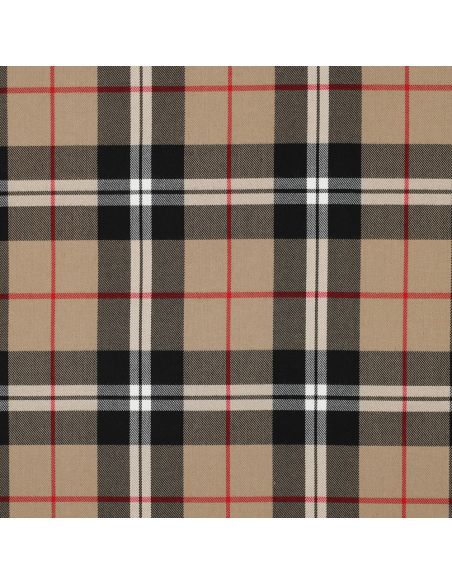Schotse tartan stoffen - Camel en zwart