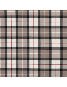Schotse tartan stoffen - Taupe en zwart 2