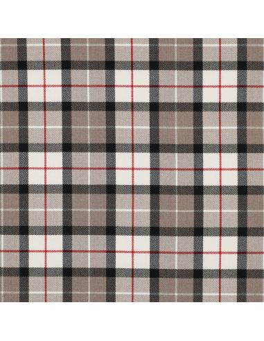Schotse tartan stoffen - Taupe en zwart