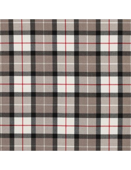 Schotse tartan stoffen - Taupe en zwart