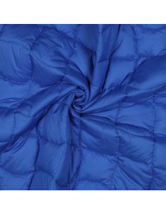 Dubbelzijdige gewatteerde stof pop - Blauw en anijs groen 2