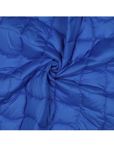 Dubbelzijdige gewatteerde stof pop - Blauw en anijs groen
