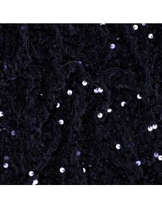 Paillettenstof panne fluweel - Marineblauw 2
