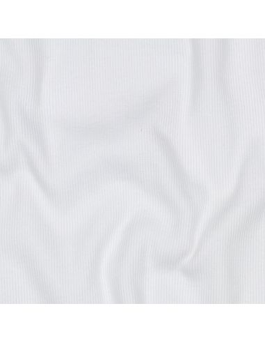 Geribbelde boordstof jersey - Wit