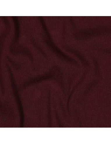 Geribbelde boordstof jersey - Bordeaux