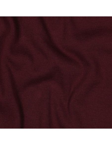 Geribbelde boordstof jersey - Bordeaux