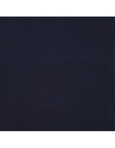 Geribbelde boordstof jersey - Marineblauw