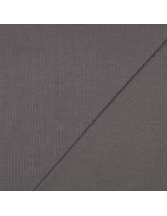 Geribbelde boordstof jersey - Donkergrijs 2