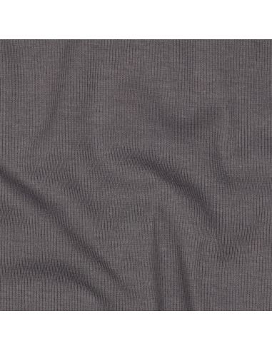 Geribbelde boordstof jersey - Donkergrijs