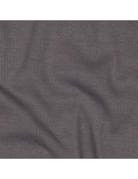 Geribbelde boordstof jersey - Donkergrijs