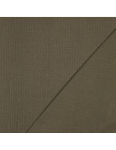 Geribbelde boordstof jersey - Kaki 2