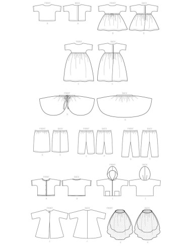 Kledingpatroon voor pop - Butterick 6606
