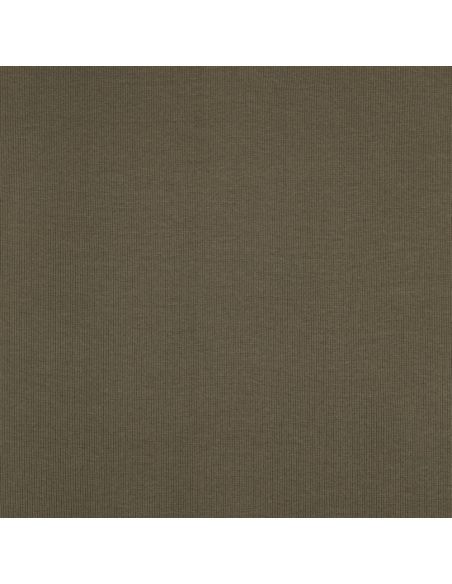 Geribbelde boordstof jersey - Kaki