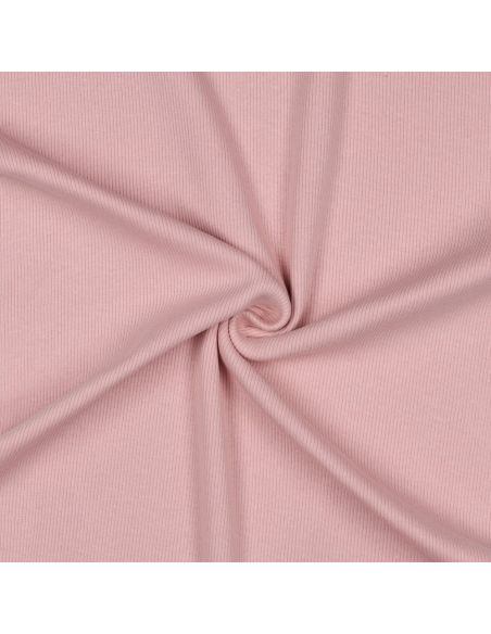 Geribbelde boordstof jersey - Blush