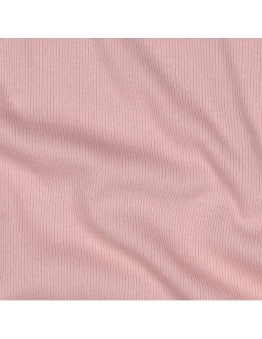 Geribbelde boordstof jersey - Blush