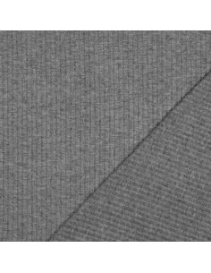 Geribbelde lurex gebreide stof - Zilvergrijs 2