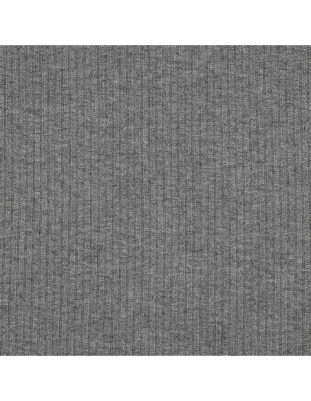 Geribbelde lurex gebreide stof - Zilvergrijs