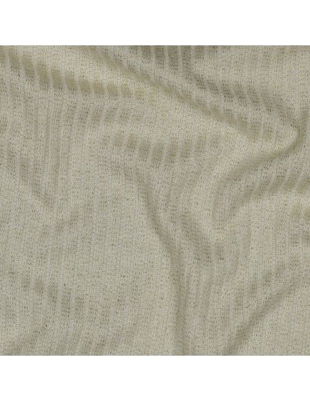 Geribbelde lurex gebreide stof - Goud écru