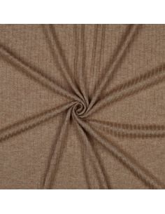 Geribbelde lurex gebreide stof - Goudbeige