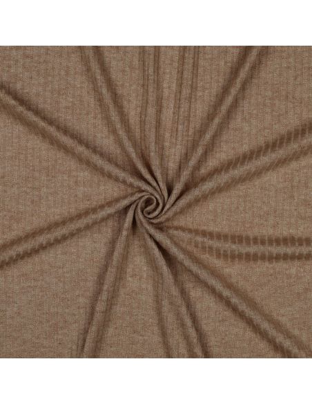 Geribbelde lurex gebreide stof - Goudbeige