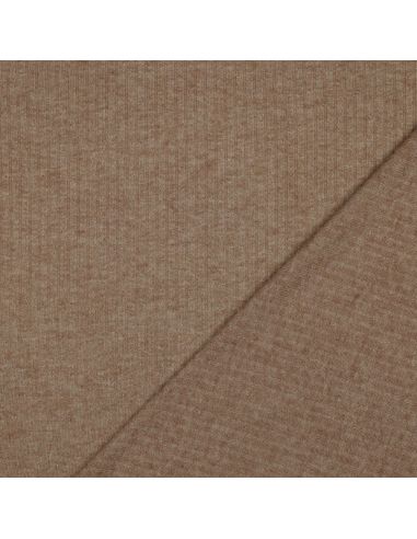 Geribbelde lurex gebreide stof - Goudbeige