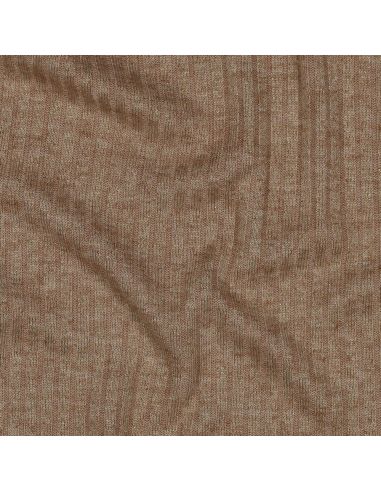 Geribbelde lurex gebreide stof - Goudbeige
